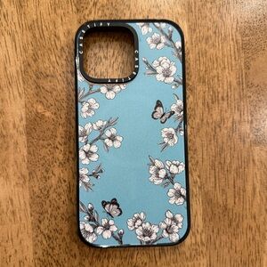 Casetify Teal Floral Butterfly Phone Case